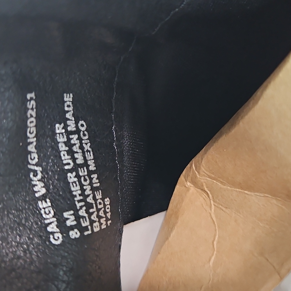 Steve Madden Gaige-Wide Calf Black Leather Riding Boots Size 8 - Picture 7 of 10
